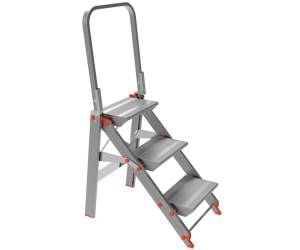 Scala sgabello Class Piu' con parapetto - 3 gradini - alluminio - Marchetti - 20523 - 8021227005168 - DMwebShop - 1