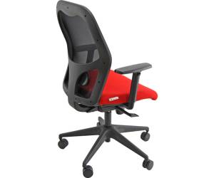 Poltrona semidirezionale Hubble Pro Memory - ignifuga - nero-rosso - con braccioli e ruote - Unisit - HUHUPM/BR/IR - 8050043745064 - DMwebShop - 1