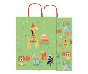 Shoppers con manici 36x41x12 cm fantasie assortite - 15387 - 3