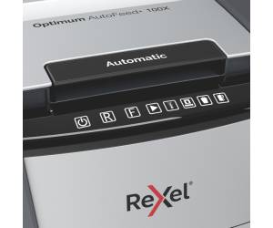 Distruggidocumenti Optimum AutoFeed+ 100X - a frammenti - Rexel - 2020100XEU - 5028252613873 - DMwebShop - 2
