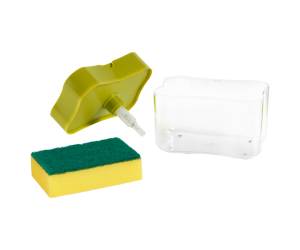 Dispenser detersivo stoviglie ProntoPiatti - con spugna abrasiva - 350 ml - Perfetto - 29118 - 8052474291189 - DMwebShop - 1