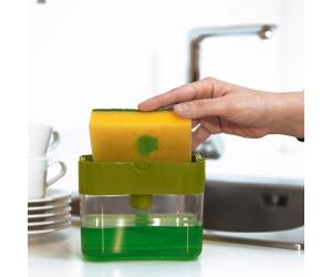 Dispenser detersivo stoviglie ProntoPiatti - con spugna abrasiva - 350 ml - Perfetto - 29118 - 8052474291189 - DMwebShop - 5