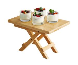 Stand richiudibile - 30 x 20 x18 cm - bamboo - colore naturale - Leone - S0134 - 8024112018076 - DMwebShop - 1