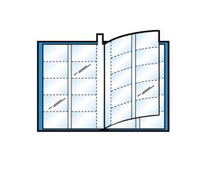 Porta biglietti da visita Asso Card - 21 x 29,7 cm - 10 buste con 10 tasche ciascuna - blu - Sei Rota - 57000207 - 8004972029955 - DMwebShop - 1