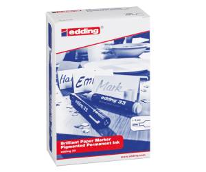Marcatore 33 a base d'acqua - punta scalpello - 1 - 5 mm - nero - Edding - E-33 001 - 4004764304851 - DMwebShop - 1