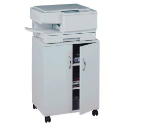 Mobiletto Multifunzione 74,53 con ante alte e ruote 4 ripiani grigio - 17576 - 1