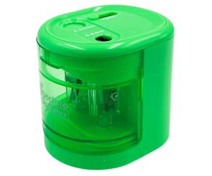 Temperamatite elettrico con contenitore - 2 fori - colori assortiti - Lebez - 4306 - 8007509043066 - DMwebShop - 3