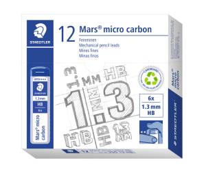 Mine Mars Micro mina 1,3 mm gradazione HB astuccio 6 mine - 15844 - 1