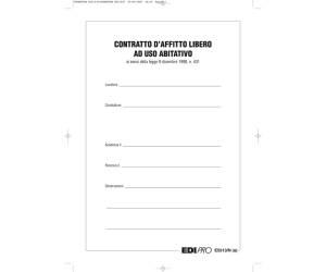 Fascicolo contratto di locazione libero 29,7 x 21 cm - 15920 - 1