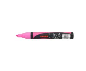 Marcatore a gesso liquido Uni Chalk Marker - punta tonda - 1,8 - 2,5 mm - rosa fluo - Uni Mitsubishi - M PWE5M RAF - 4902778140055 - DMwebShop - 1