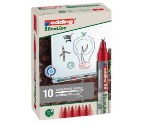 Marcatore per lavagne bianche 28 EcoLine punta conica da 1,5 a 3 mm rosso - 15744 - 1