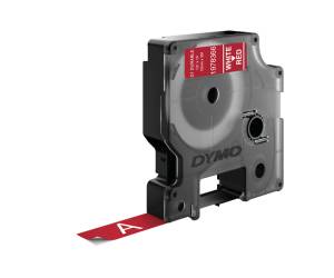 Nastro D1 Durable - 12 mm x 3 mt - bianco-rosso - Dymo - 1978366 - 3501179783666 - DMwebShop - 1