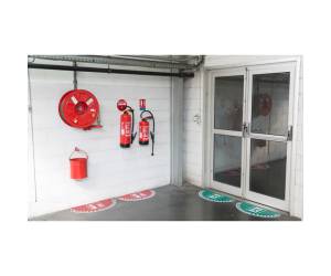 Adesivo segnalatore Take Care da terra estintore 70 x 35 cm - 16804 - 1