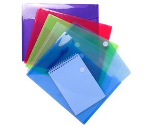 Busta a tasca con chiusura in velcro PPL 24 x 32 cm colori assortiti Exacompta 56420E - 16456 - 1