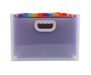 Classificatore con maniglia Crystal - 24 tasche - PP - 33 x 23,5 x 25 cm - Exacompta - 55198E - 3130630551980 - DMwebShop - 3