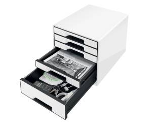 Cassettiera Drawer Cabinet Cube 5 - 28,7 x 27 x 36,3 cm - bianco - Leitz - 52531001 - 4002432115495 - DMwebShop - 1