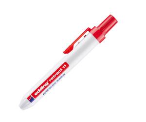 Marcatore permanente 11 Retract - punta conica - 1,5 - 3 mm - rosso - Edding - 4-11002 - 4004764869510 - DMwebShop - 1