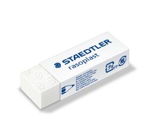 Gomma Rasoplast - 63 x 13 x 23 mm - bianco per matita - box 20 pezzi - Staedtler - 526B20 - 4007817530627 - DMwebShop - 1
