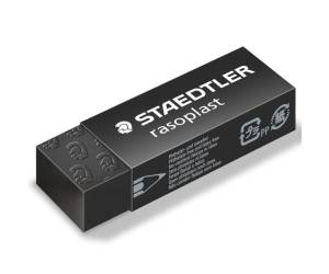 Gomma Rasoplast 63 x 13 x 23 mm nero per matita box 20 pezzi - 16104 - 1