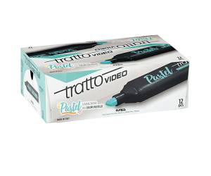 Evidenziatore Video pastel - punta a scalpello - da 1 - 5 mm - verde menta - conf. 12 pezzi - Tratto - 833505 - 8000825025198 - DMwebShop - 3