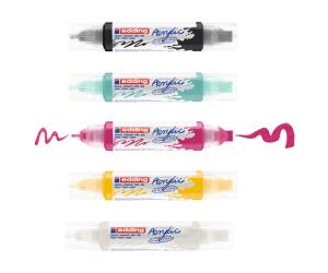 Marcatore permanente acrilico 5400 doppia punta colori assortiti - 16168 - 1