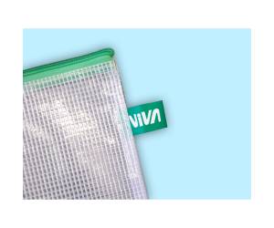 Busta a rete con cerniera gialla - PVC - A5 - 20 x 25 cm - trasparente - conf. 5 pezzi - Starline - 3301 stl - 8025133103123 - DMwebShop - 1