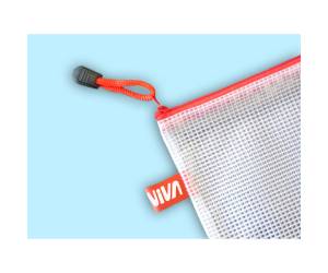 Busta a rete con cerniera blu - PVC - A4 - 27 x 36 cm - trasparente - conf. 5 pezzi - Starline - 3300 stl - 8025133103147 - DMwebShop - 1