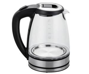 Bollitore elettrico cordless caraffa in vetro 2200 W nero - 19792 - 2