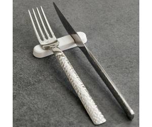 Poggiaposate - 8 x 2 x 1 cm - melamina - bianco - conf. 6 pezzi - Leone - T8195 - 8024112017864 - DMwebShop - 1