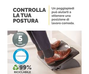 Poggiapiedi regolabile con sistema antibatterico Microban - 19027 - 1