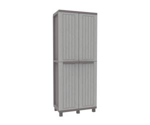 Armadio JWood 268 - 2 ante - PPL effetto legno - 68 x 37,5 x 170 cm - grigio tortora Terry - 1002717 - 8005646026164 - DMwebShop - 1