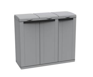 Contenitore EcoCab 3 per raccolta differenziata - 102 x 39 x 88,7 cm - 3 portasacco da 110 lt - ciascuno - Terry - 1003056 - 8005646030567 - DMwebShop - 1
