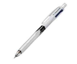 Penna a sfera a scatto multifunzione 4 Colors nero blu rosso fusto grigio - 19149 - 1