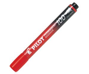 Marcatore Permanente Markers 100 punta tonda 4,5 mm rosso - 18111 - 1
