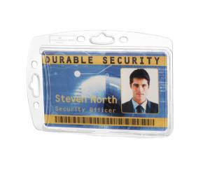 Portabadge rigido 5,4 x 8,7 cm trasparente - 18810 - 1