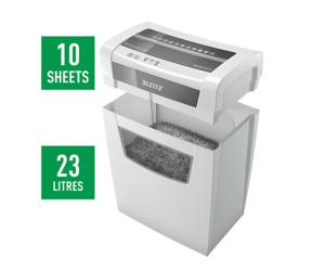 Distruggidocumenti Home Office P4 - taglio a frammenti 4 x 28 mm - IQ - Leitz 80090000 - 80091000 - 4002432118939 - DMwebShop - 2