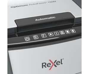 Distruggidocumenti Optimum AutoFeed+ 130M - a micro frammenti - Rexel - 2020130MEU - 5028252616836 - DMwebShop - 2