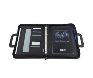 Cartella portablocco - con manici - nero-grigio - 28,5 x 36 cm - City Time - 61496. - 8002787614960 - DMwebShop - 1