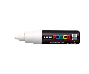 Marcatore a base d acqua Uni Posca PC7M punta tonda large 4,5-5,5 mm bianco - 22304 - 1