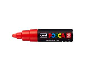 Marcatore a base d acqua Uni Posca PC7M punta tonda large 4,5-5,5 mm rosso - 22300 - 1