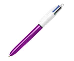 Penna sfera scatto multifunzione 4 Colours Shine - punta 1 mm - fusto colori assortiti - scatola 12 pezzi - Bic - 964775 - 3086123537637 - DMwebShop - 2