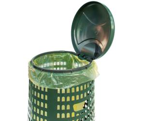 Trespolo portasacco con anello fermasacco diametro 38 cm altezza 85 cm 110 lt verde Mobil Plastic Mobilplastic 69 110 VES - 22242 - 1