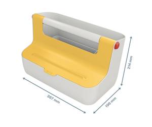 Cassetta portaoggetti con maniglia Cosy - giallo - Leitz - 61250019 - 4002432126194 - DMwebShop - 3