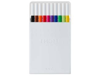 Fineliner Emott - tratto 0,4 mm - colori assortiti standard - conf. 10 pezzi - Uni Mitsubishi - M PEM-SY 10C 1 - DMwebShop - 1