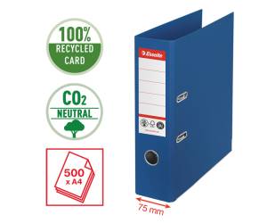 Registratore a leva - CO2 neutral - A4 - dorso 7,5 cm - blu - Esselte - 627565 - 4049793068893 - DMwebShop - 1
