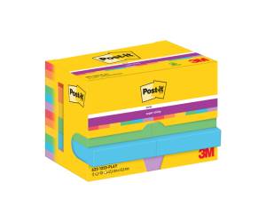 Blocco Post it Super Sticky 622-12SS-PLAY - 47,6 x 47,6 mm - colori Playful - 90 fogli - conf. 12 pezzi - Post-it - 7100290166 - 4064035065713 - DMwebShop - 1