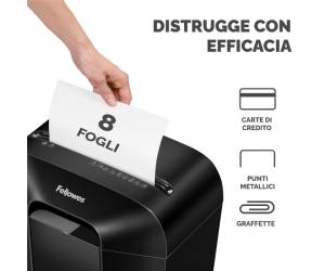 Distruggidocumenti LX-41 - a frammenti - nero - Fellowes - 4300701 - 43859771097 - DMwebShop - 2