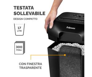Distruggidocumenti LX-41 - a frammenti - nero - Fellowes - 4300701 - 43859771097 - DMwebShop - 4