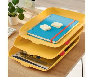 Kit tripla vaschetta portacorrispondenza Cosy - giallo - Leitz - 53582019 - 4002432126255 - DMwebShop - 1