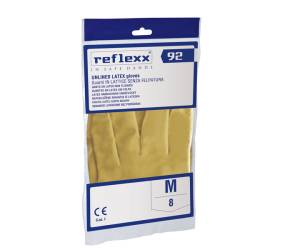 Coppia di guanti in lattice non felpato R92 - tg M - giallo - Reflexx - R92/m - 8032891631577 - DMwebShop - 1